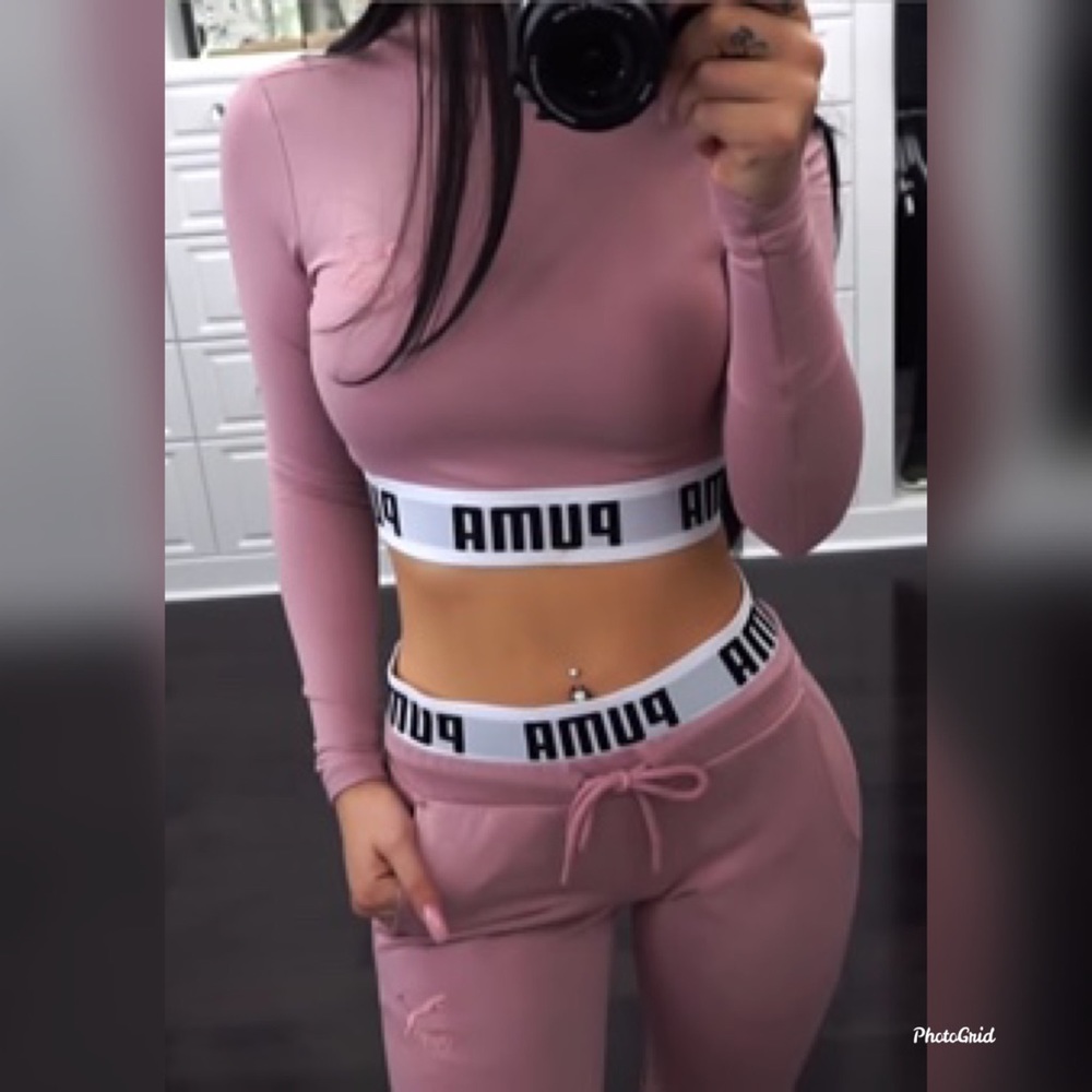 Extremely RARE Puma Woodrose Crop Top S